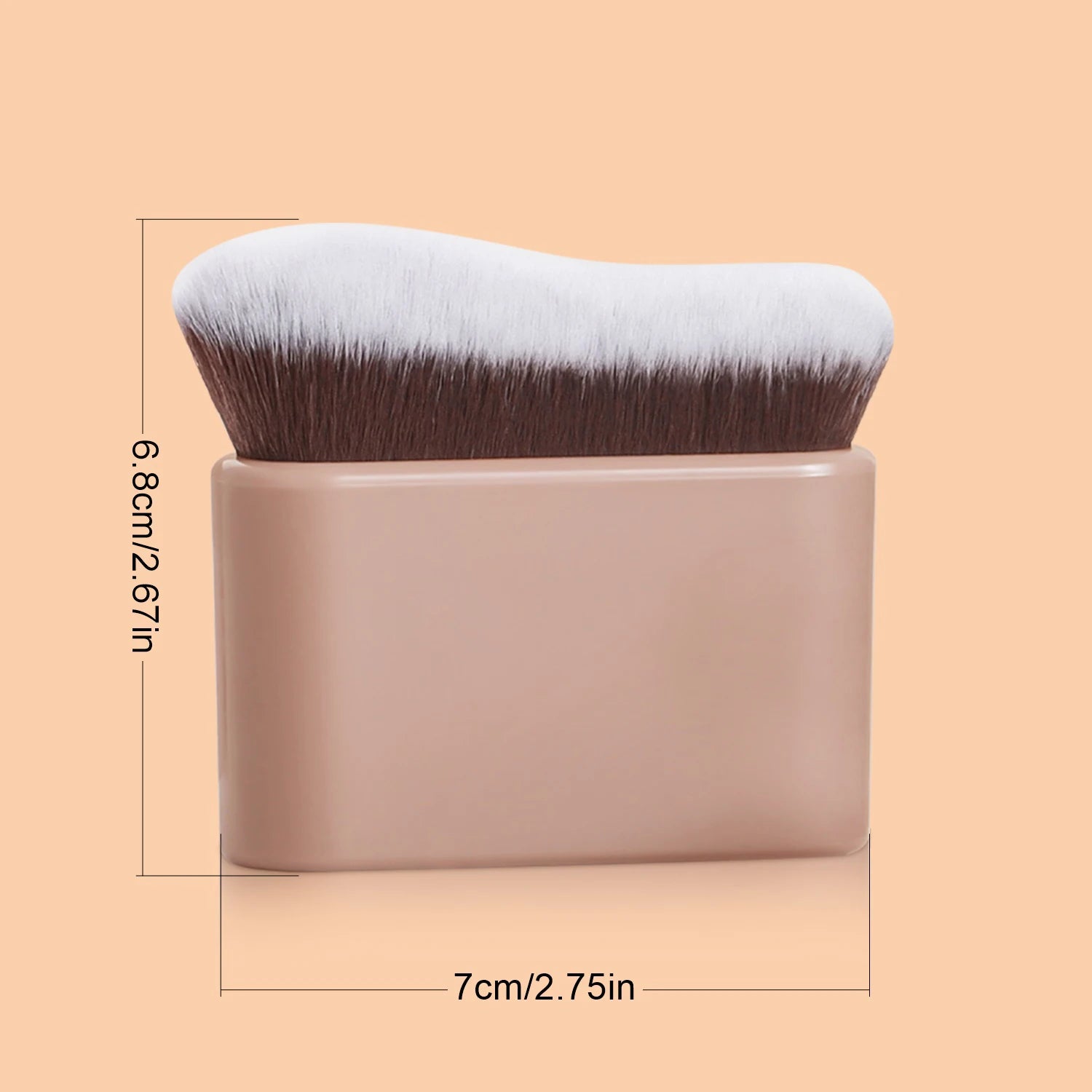 Nova Glam Essentials Wave Foundation Brush – Ergonomic Wavy Design for Streak-Free Blending
