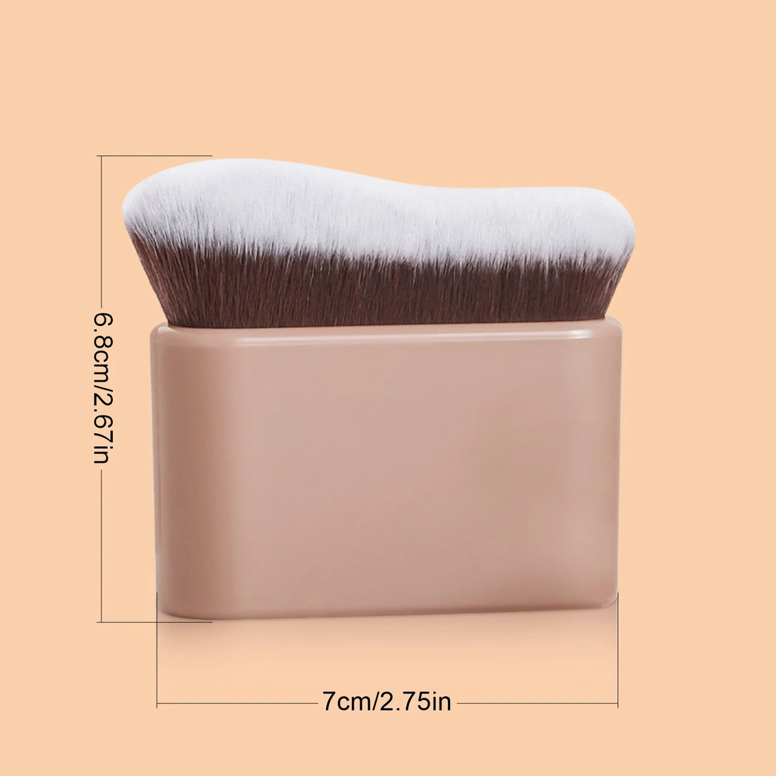 Nova Glam Essentials Wave Foundation Brush – Ergonomic Wavy Design for Streak-Free Blending