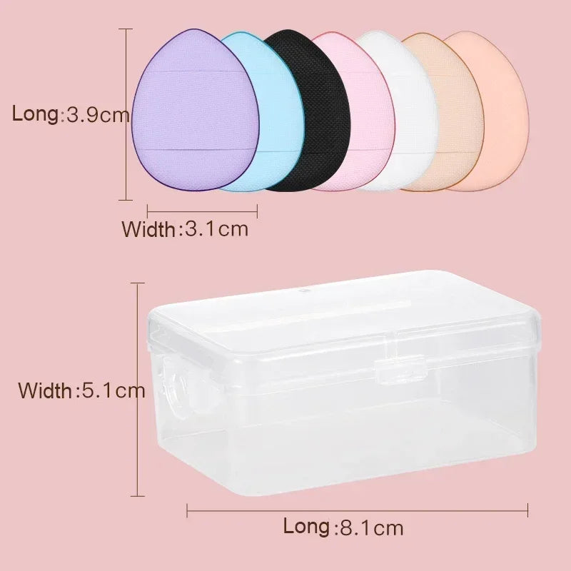 “Nova Glam Essentials 10-Piece Mini Finger Puff Set – Hydrophilic Sponges with Storage Box