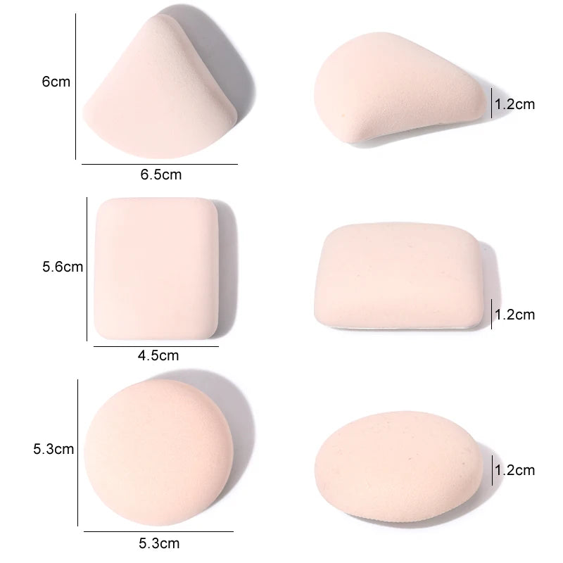 Nova Glam Essentials 3-Piece Makeup Puff Set – Hydrophilic Polyurethane Sponges for Wet/Dry Application