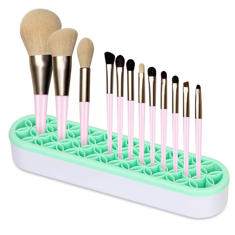 Nova Glam Essentials Silicone Brush Organizer – Multi-Size Holes for Brushes & Nail Tools