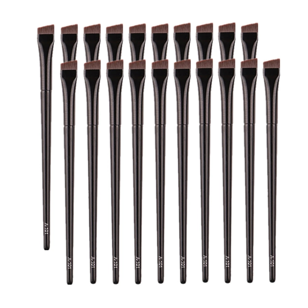 Nova Glam Essentials Angled Brow & Eyeliner Brushes – 5/10/20/50pcs Bulk Set
