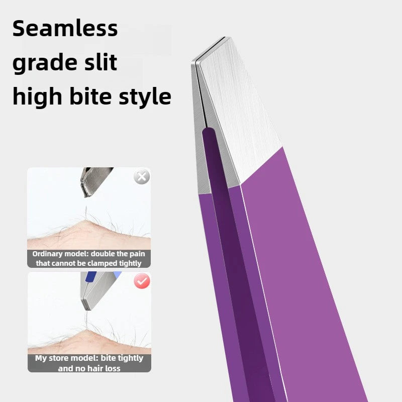Nova Glam Essentials 4-Pack Precision Eyebrow Tweezers – Professional Stainless Steel Slanted & Pointed Hair Removal Tools for Fine Hairs & Grooming