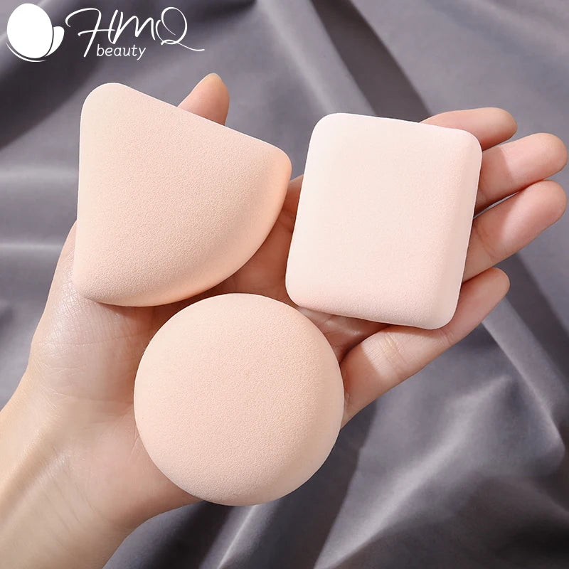 Nova Glam Essentials 3-Piece Makeup Puff Set – Hydrophilic Polyurethane Sponges for Wet/Dry Application