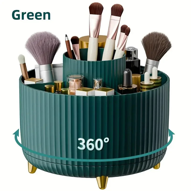 Nova Glam Essentials 360° Rotating Organizer – 5 Compartments in Modern Colors