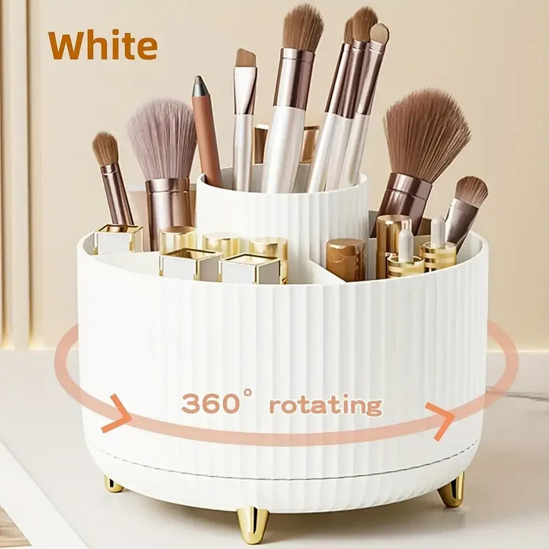 Nova Glam Essentials 360° Rotating Organizer – 5 Compartments in Modern Colors