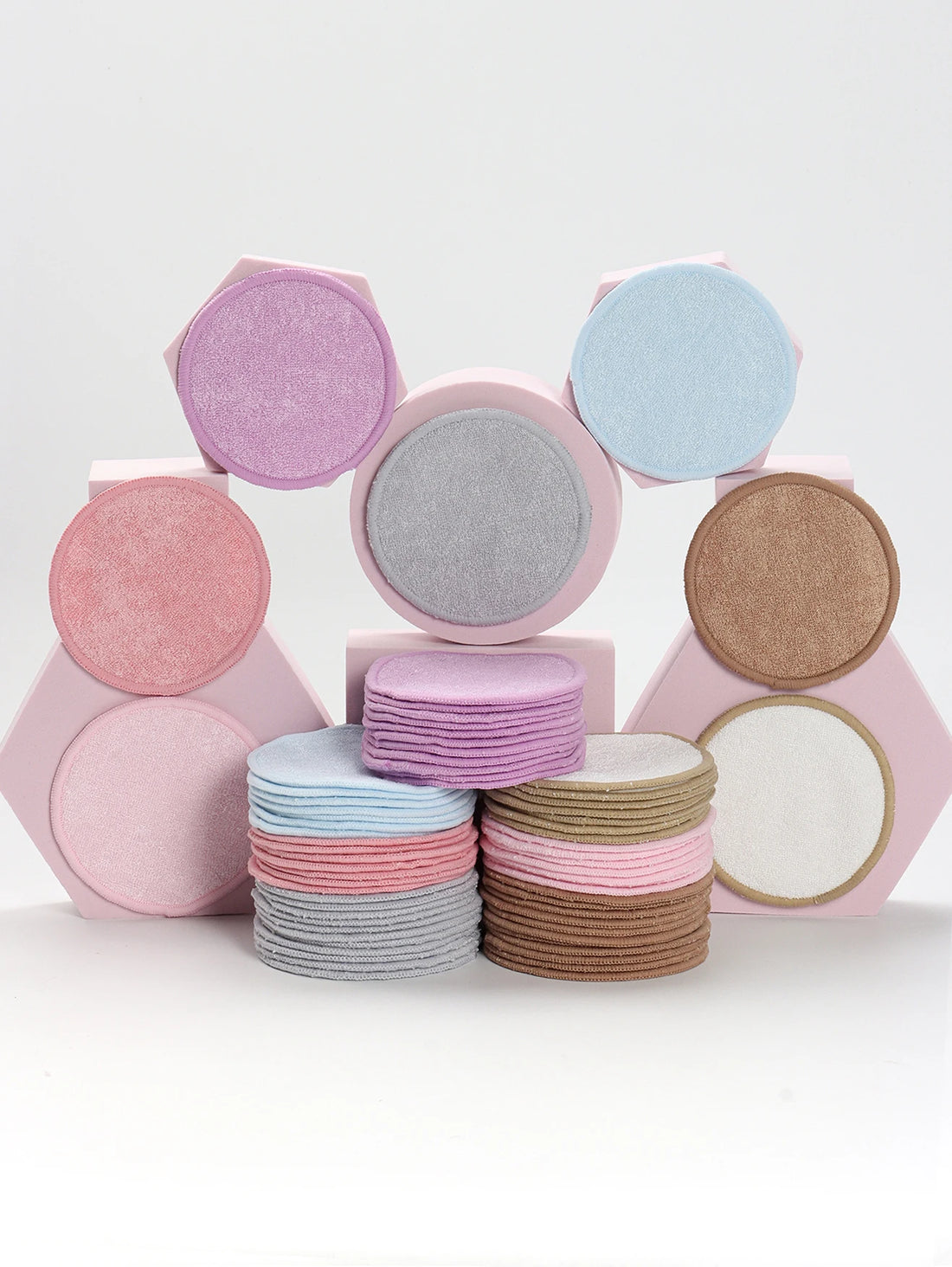 Nova Glam Essentials Bamboo Fiber Makeup Remover Pads – Reusable Eco-Friendly Facial Rounds for Cleanser & Toner