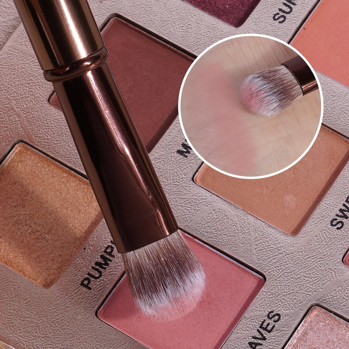 Nova Glam Essentials 6-Piece Detachable Travel Brush Set – Compact Metal Handle Design