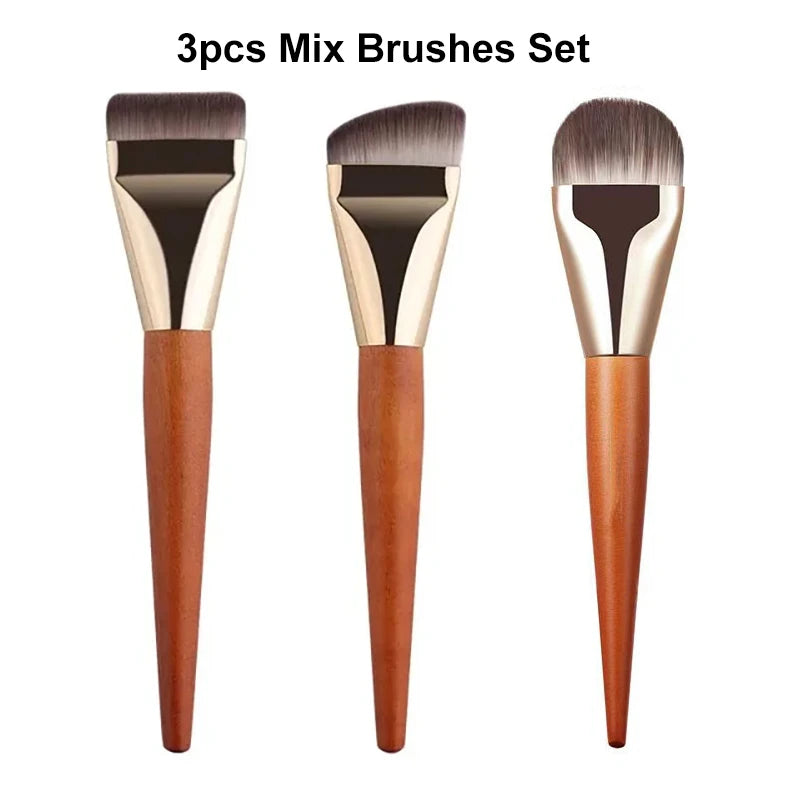 Nova Glam Essentials Ultra-Thin Contour Brush – Flat Foundation & Cream Blending Tool