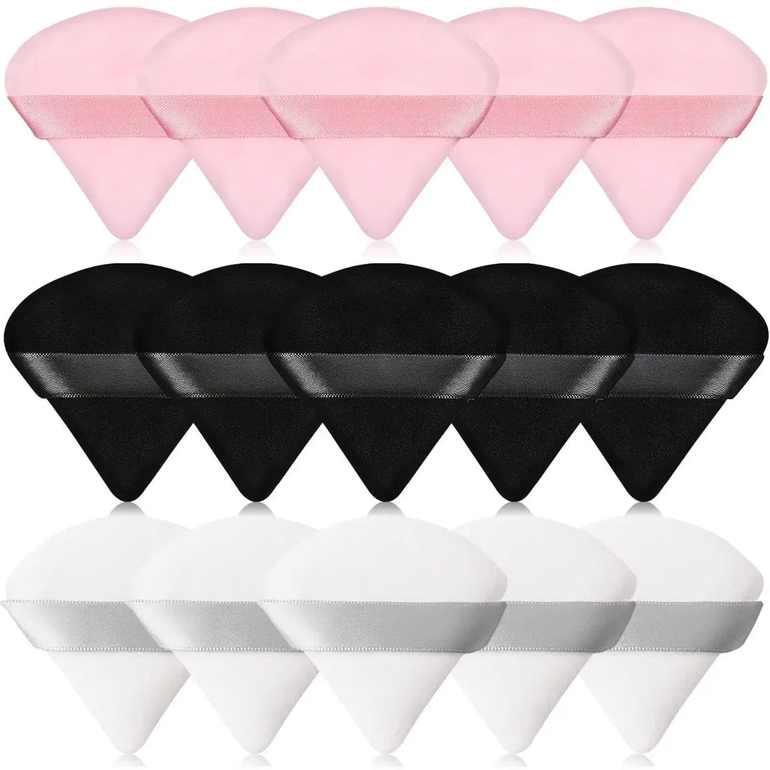 Nova Glam Essentials 15-Piece Cosmetic Puff Set – Korean Beauty Sponges & Powder Puffs