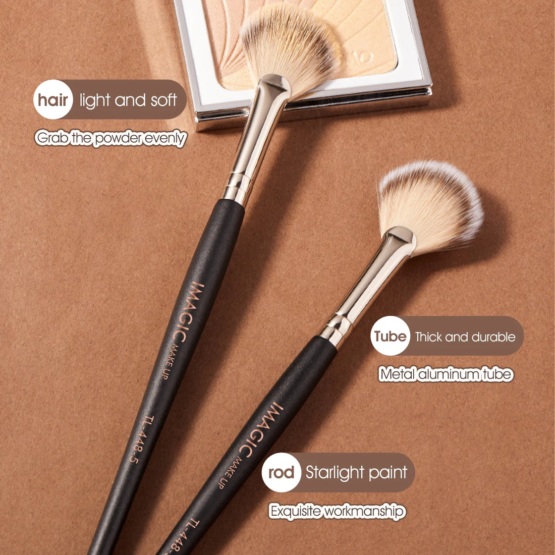 Nova Glam Essentials Blush Brush – Wool Fiber for Highlight & Powder Application