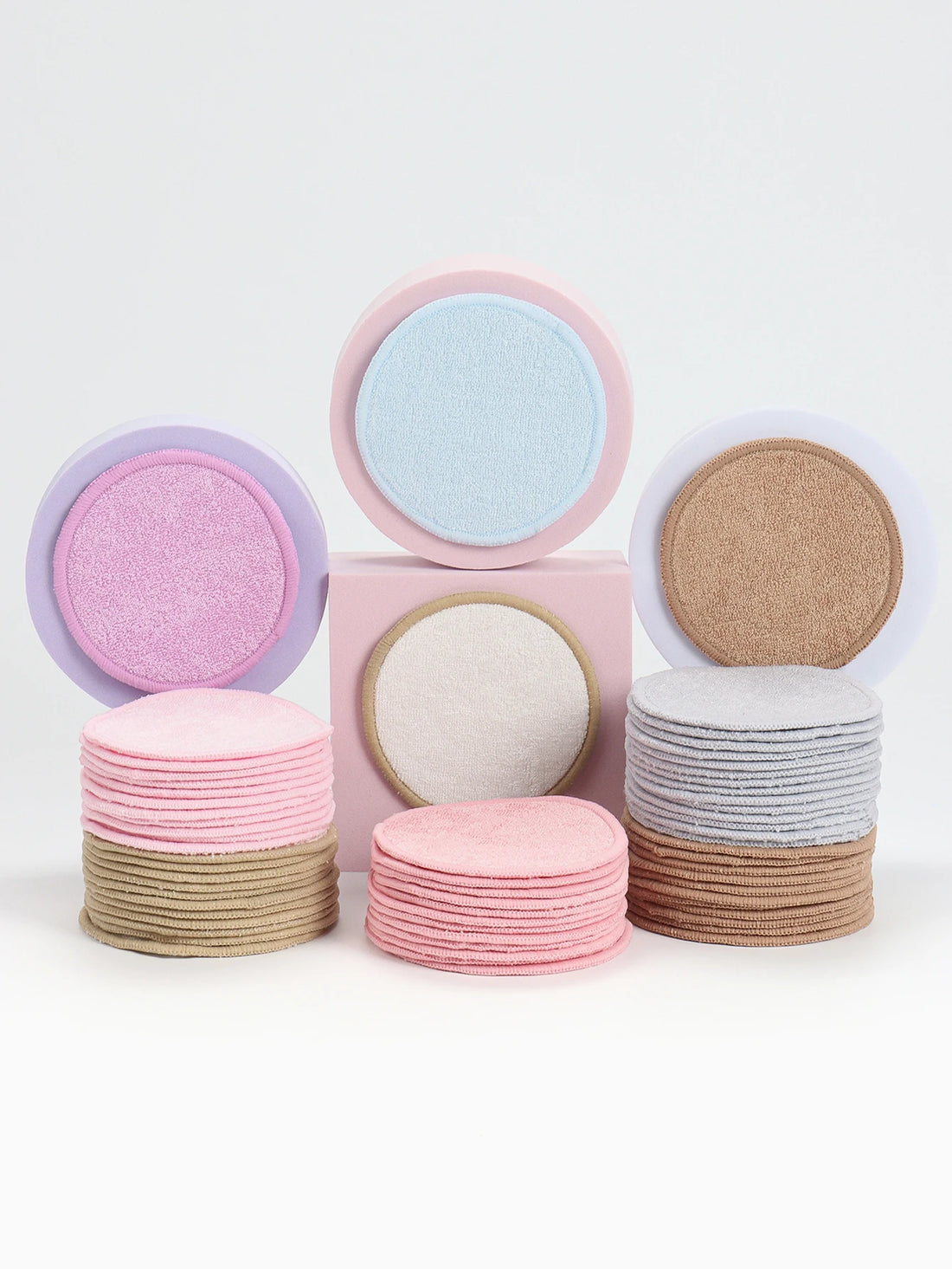 Nova Glam Essentials Bamboo Fiber Makeup Remover Pads – Reusable Eco-Friendly Facial Rounds for Cleanser & Toner