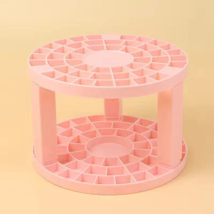 Nova Glam Essentials Rotating Makeup Brush Rack – Acrylic Tiered Storage Organizer