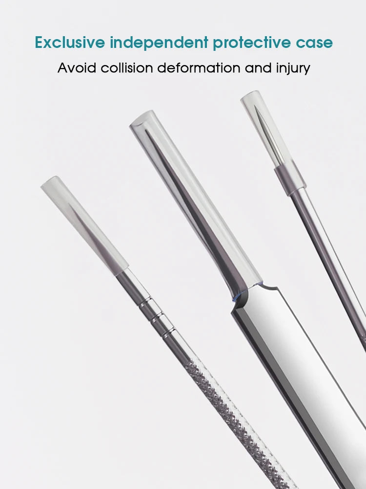 Nova Glam Essentials Professional Acne Tool Kit – Super-Pointed Blackhead Remover Needle, Ultra-Fine Tweezers & Cell Clip for Precision Extraction