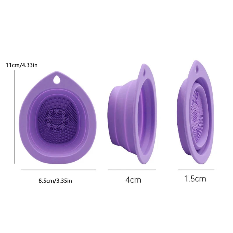 Nova Glam Essentials Foldable Silicone Cleaning Mat – Textured Surface for Brush & Sponge Cleaning