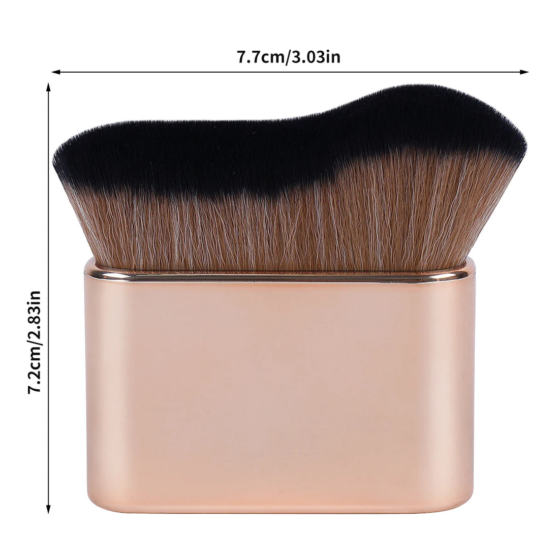 Nova Glam Essentials Pro Kabuki Brush – Gold/Rose Gold Contour & Self-Tanner Applicator