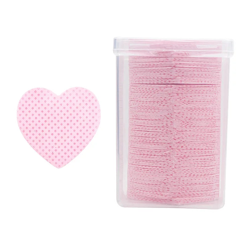 Nova Glam Essentials 200-Pack Lint-Free Eyelash Glue Remover Pads – Non-Woven Precision Cleaners for Glue Nozzles, Lash Grafting & Makeup Tools