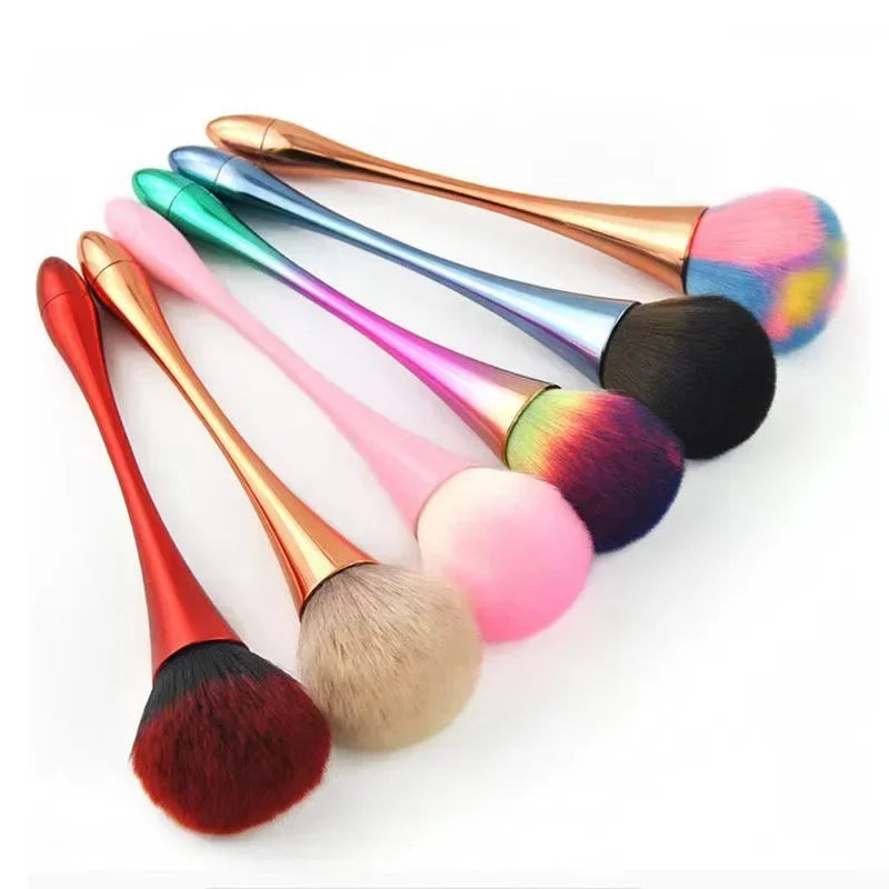 Nova Glam Essentials Loose Powder Brush – Wool Fiber Bristles for Even Application