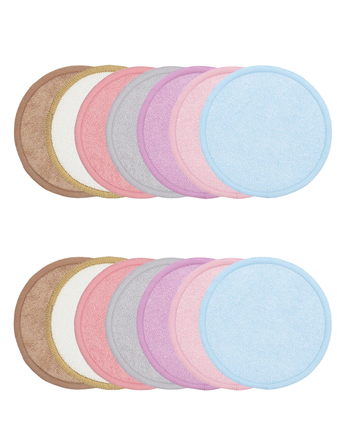 Nova Glam Essentials Bamboo Fiber Makeup Remover Pads – Reusable Eco-Friendly Facial Rounds for Cleanser & Toner