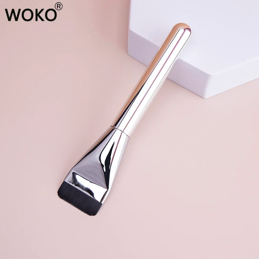 Nova Glam Essentials Ultra-Thin Contour Brush – Precision Flat Foundation & Cream Blending Tool