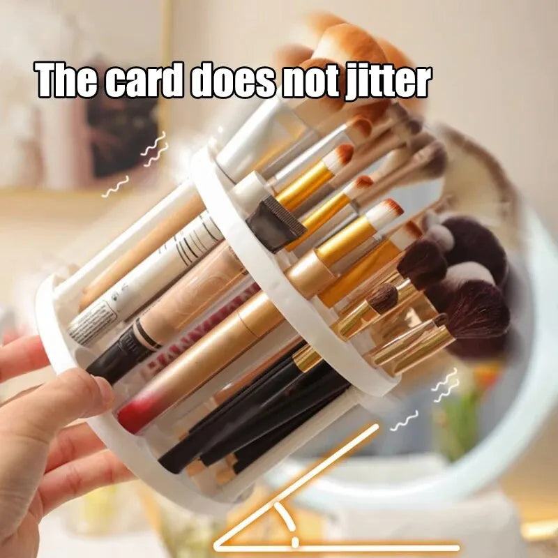 Nova Glam Essentials Rotating Makeup Brush Rack – Acrylic Tiered Storage Organizer