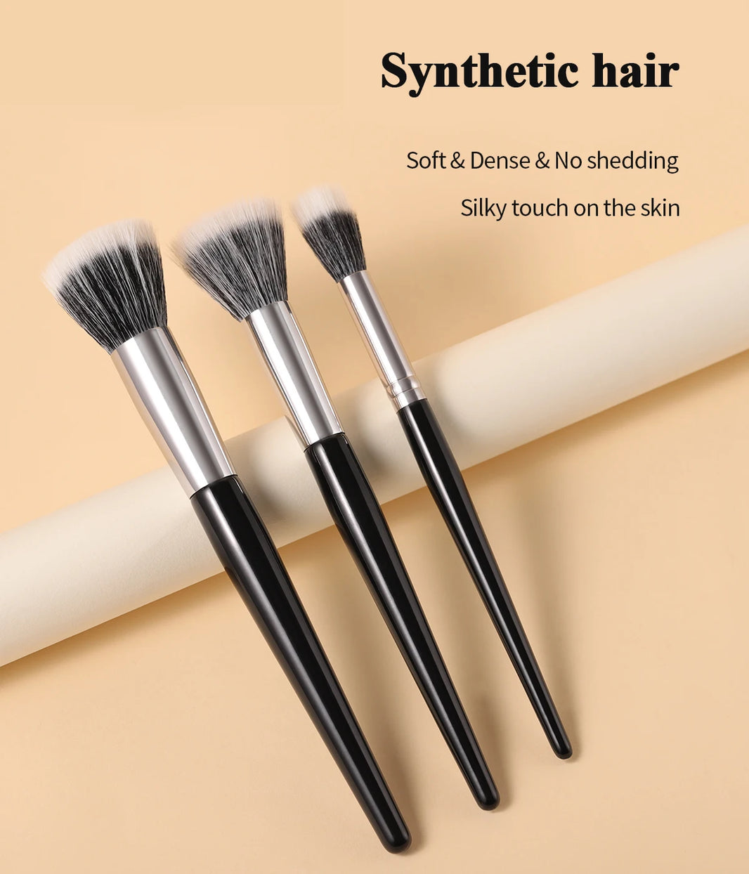 Natural Goat Hair Bristles – Soft, Streak-Free Makeup Blending