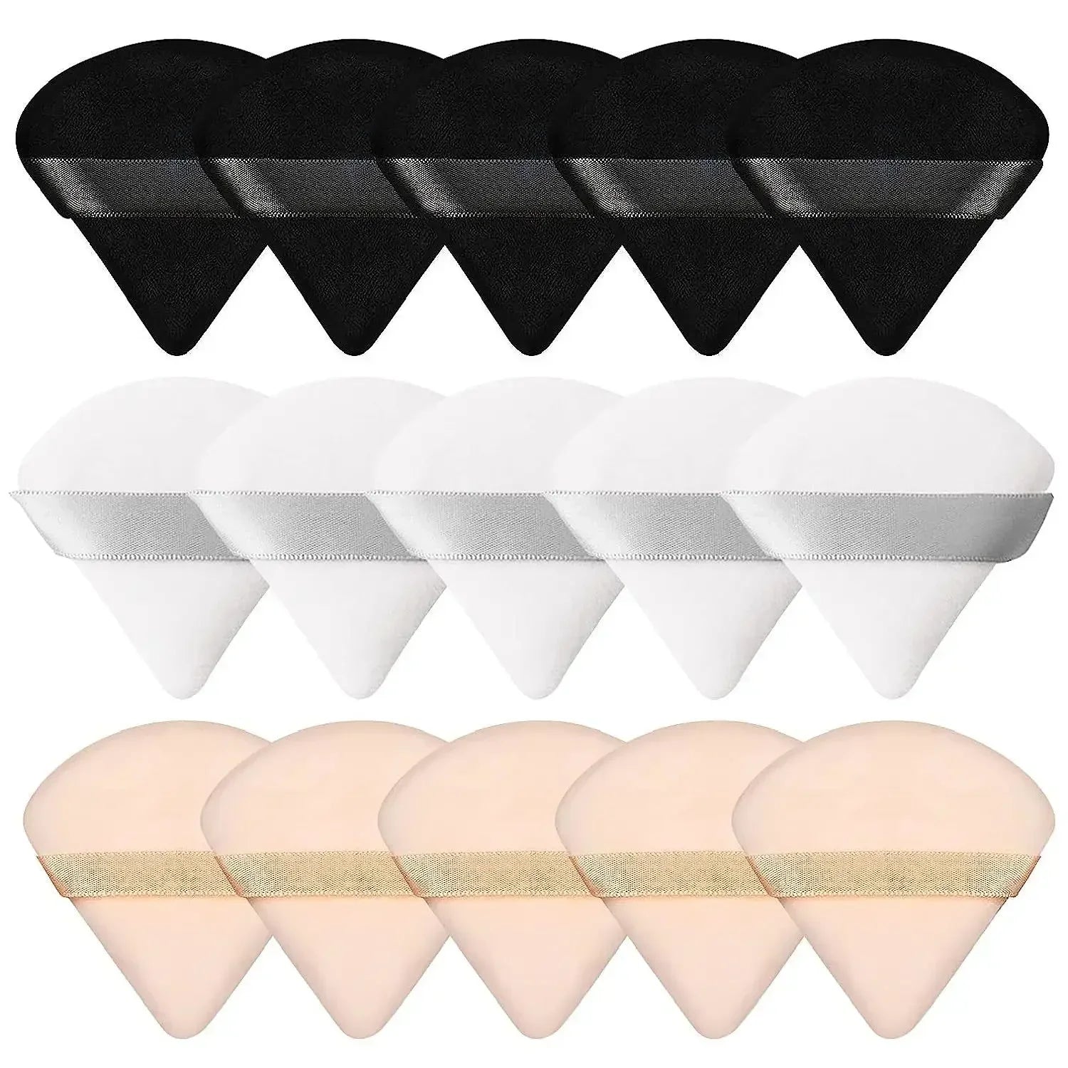 Nova Glam Essentials 15-Piece Cosmetic Puff Set – Korean Beauty Sponges & Powder Puffs