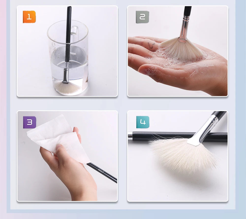 Ultra-Soft Goat Hair Makeup Brushes – Hypoallergenic & Sensitive Skin Friendly”