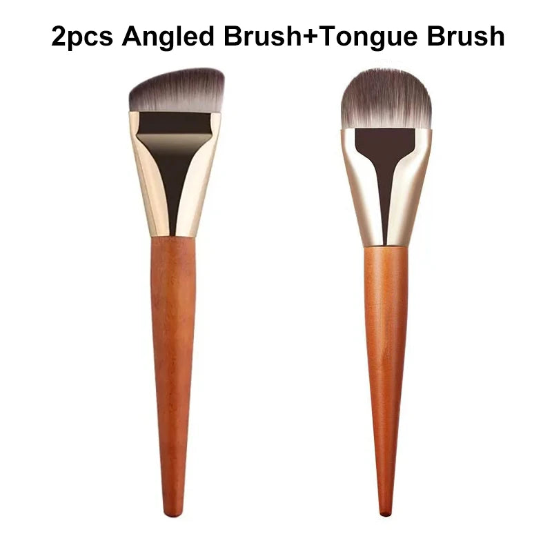 Nova Glam Essentials Ultra-Thin Contour Brush – Flat Foundation & Cream Blending Tool