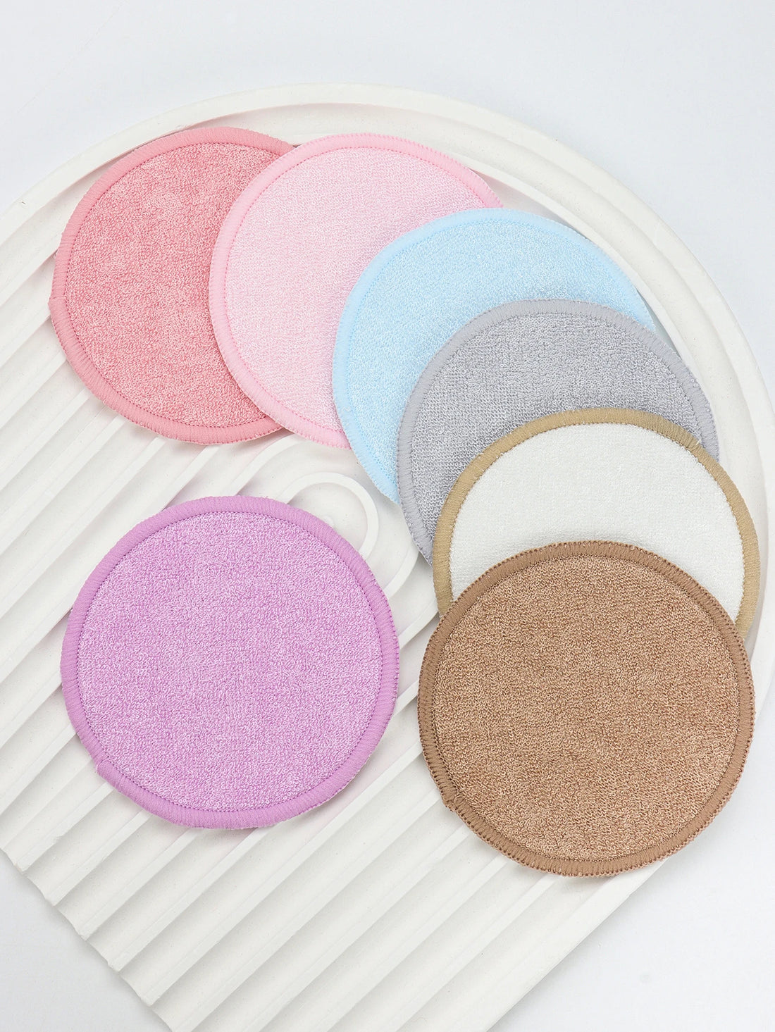 Nova Glam Essentials Bamboo Fiber Makeup Remover Pads – Reusable Eco-Friendly Facial Rounds for Cleanser & Toner