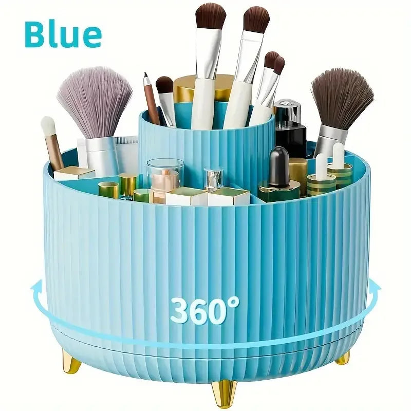 Nova Glam Essentials 360° Rotating Organizer – 5 Compartments in Modern Colors