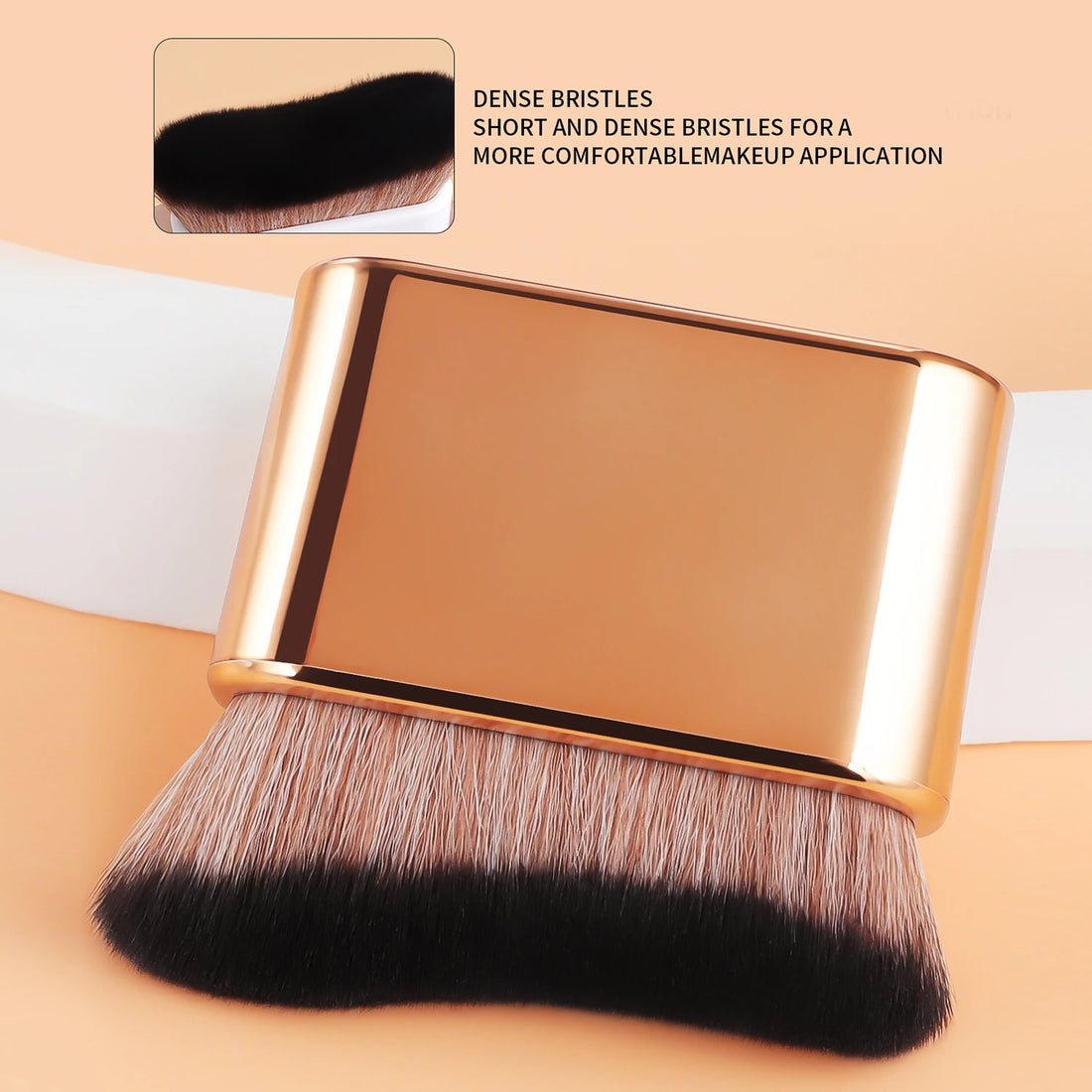 Nova Glam Essentials Wave Foundation Brush – Ergonomic Wavy Design for Streak-Free Blending