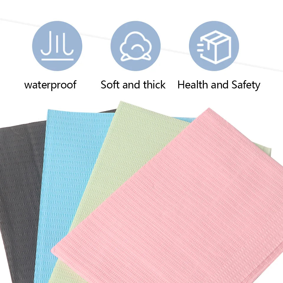 Nova Glam Essentials Disposable Nail Table Mats – 5/20-Pack Waterproof 3-Ply Manicure Paper