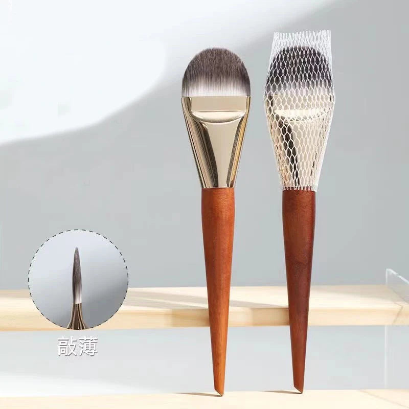 Nova Glam Essentials Ultra-Thin Contour Brush – Flat Foundation & Cream Blending Tool