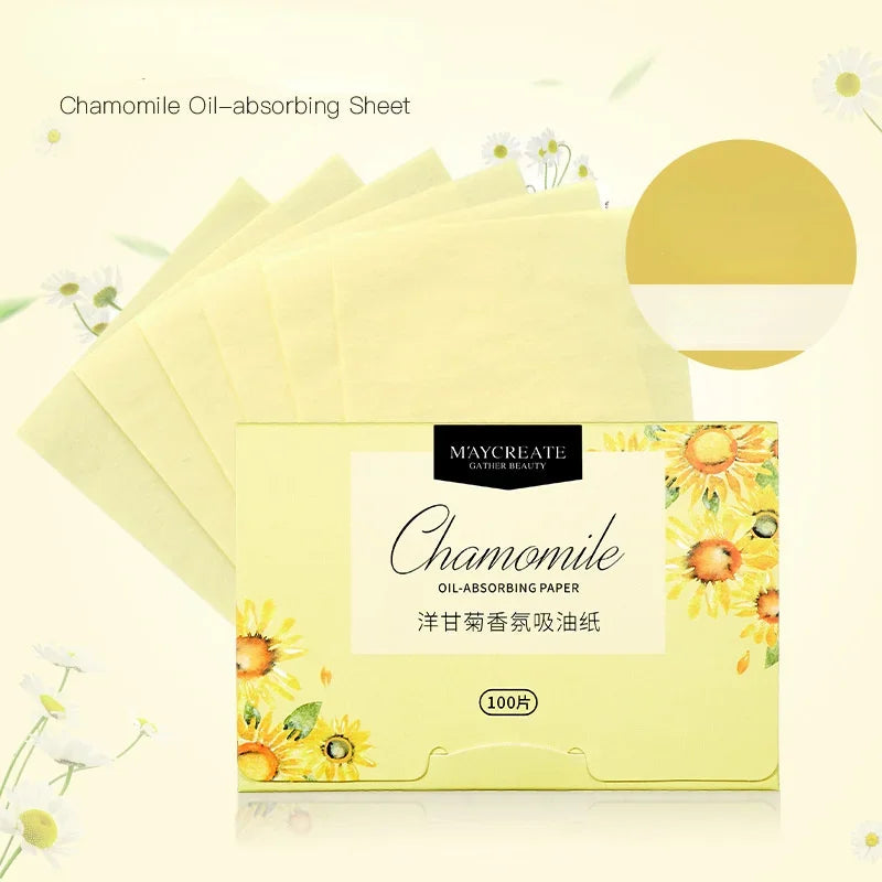 100Pcs Face Oil Blotting Paper Protable Face Wipes Facial Cleanser Oil Control Oil-absorbing Sheets Blotting Tissue Makeup Tools