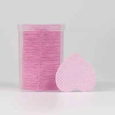 200PCS/Box Eyelash Glue Cleaning Cotton Pads Multi-Shape Lint-Free Gel Nail Polish Remover Cotton Wipes Removal Manicure Tools