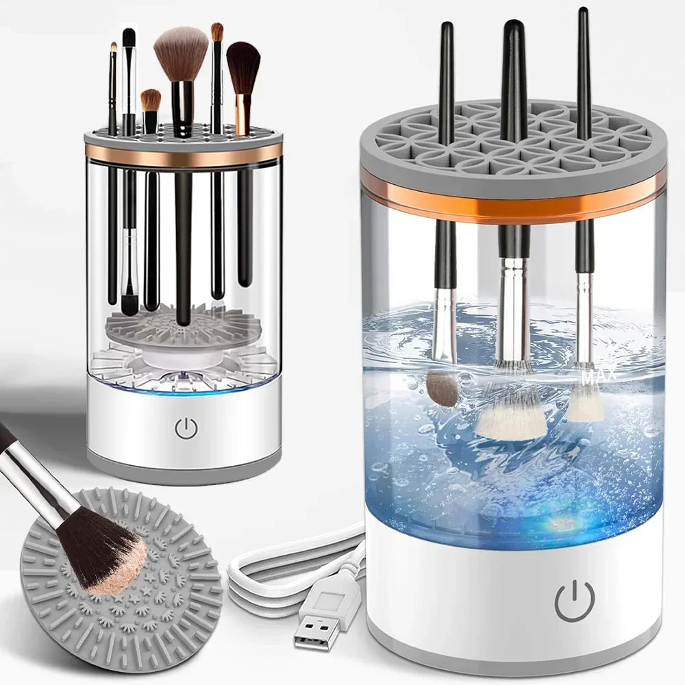 Nova Glam Essentials Electric Makeup Brush Cleaner – Sonic Vibration & Vortex Cleaning Technology