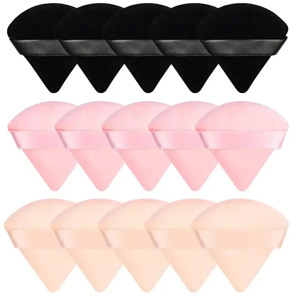 Nova Glam Essentials 15-Piece Cosmetic Puff Set – Korean Beauty Sponges & Powder Puffs