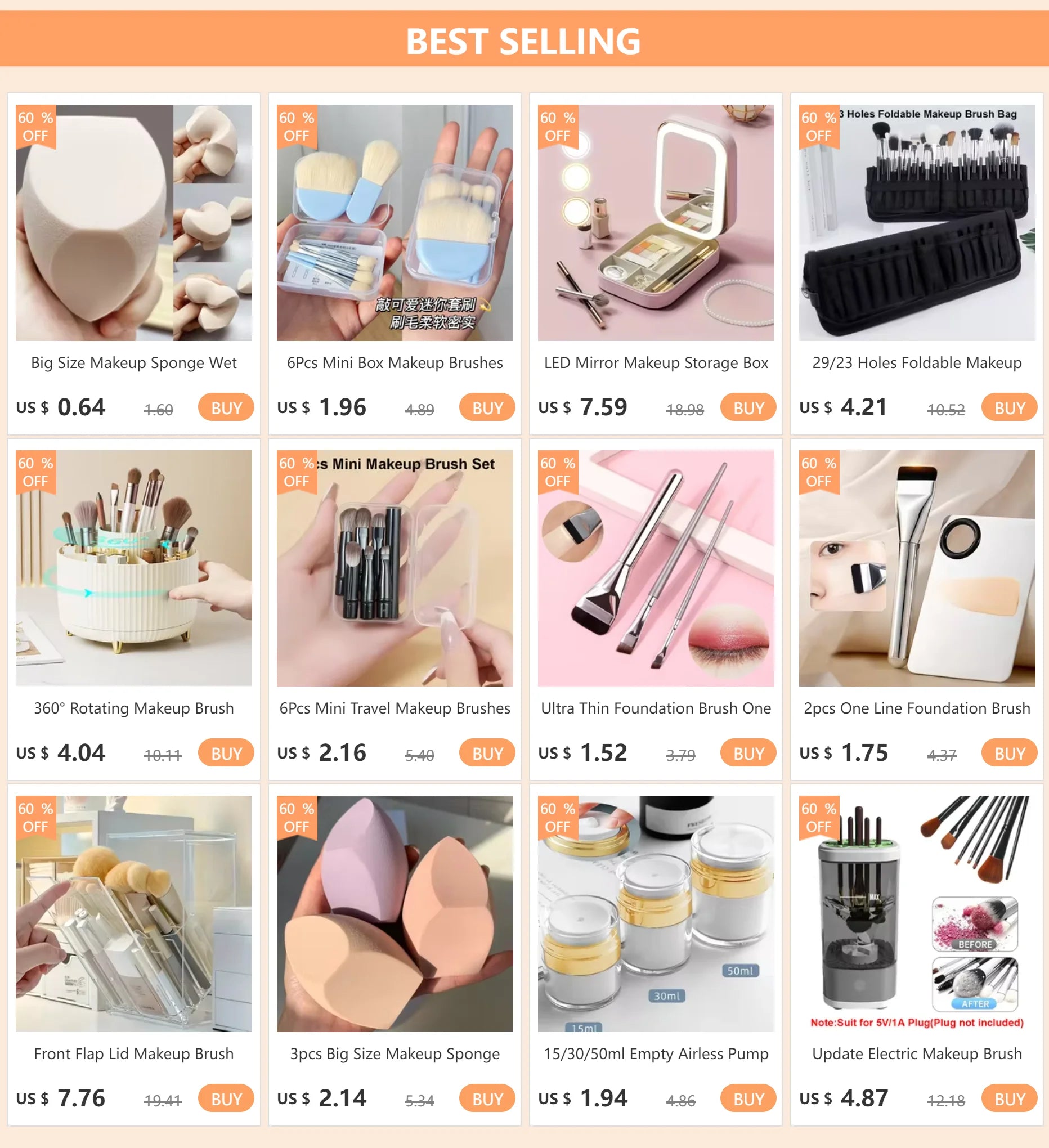 Nova Glam Essentials Ultra-Thin Contour Brush – Flat Foundation & Cream Blending Tool