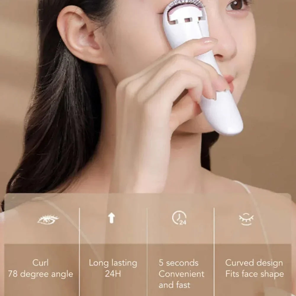 Electric Eyelash Curler Long-lasting Styling USB Charging Makeup Tool