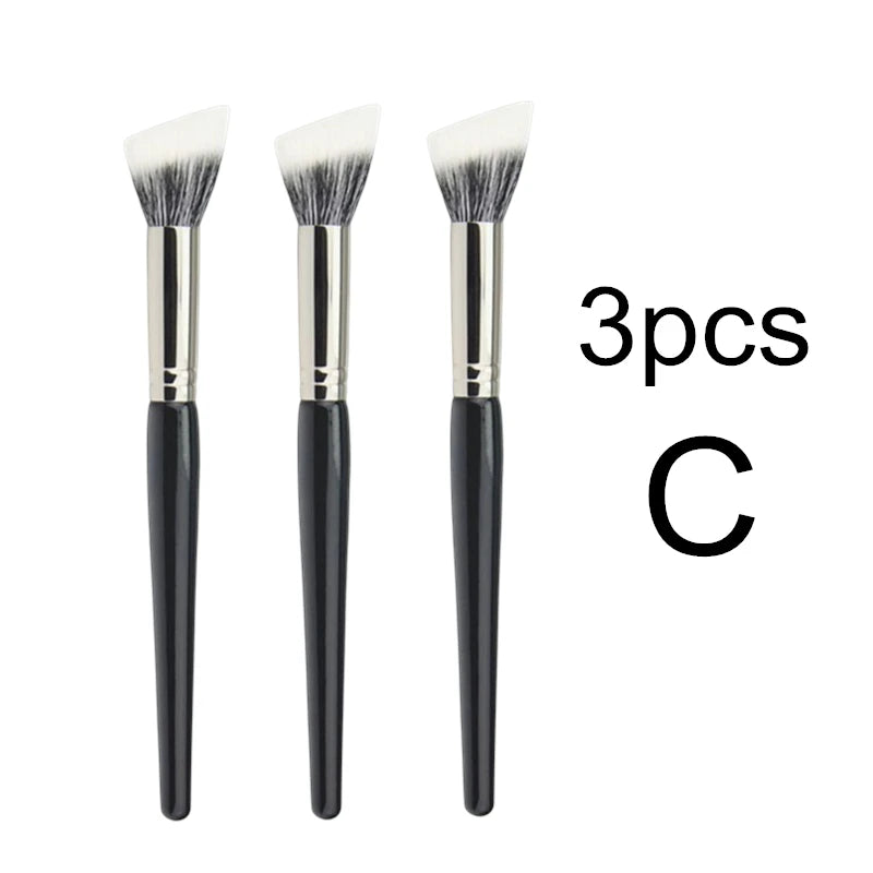 Nova Glam Essentials Dual-Fiber Stippling Brush – Goat & Synthetic Hair for Multi-Use Makeup