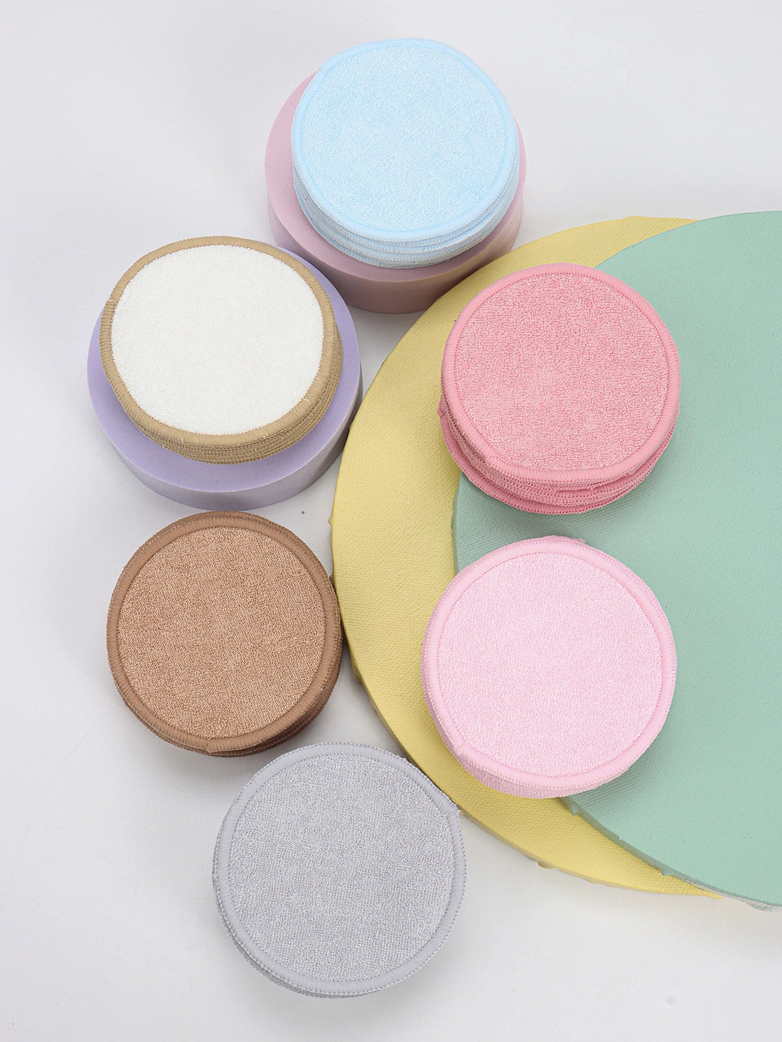 Nova Glam Essentials Bamboo Fiber Makeup Remover Pads – Reusable Eco-Friendly Facial Rounds for Cleanser & Toner