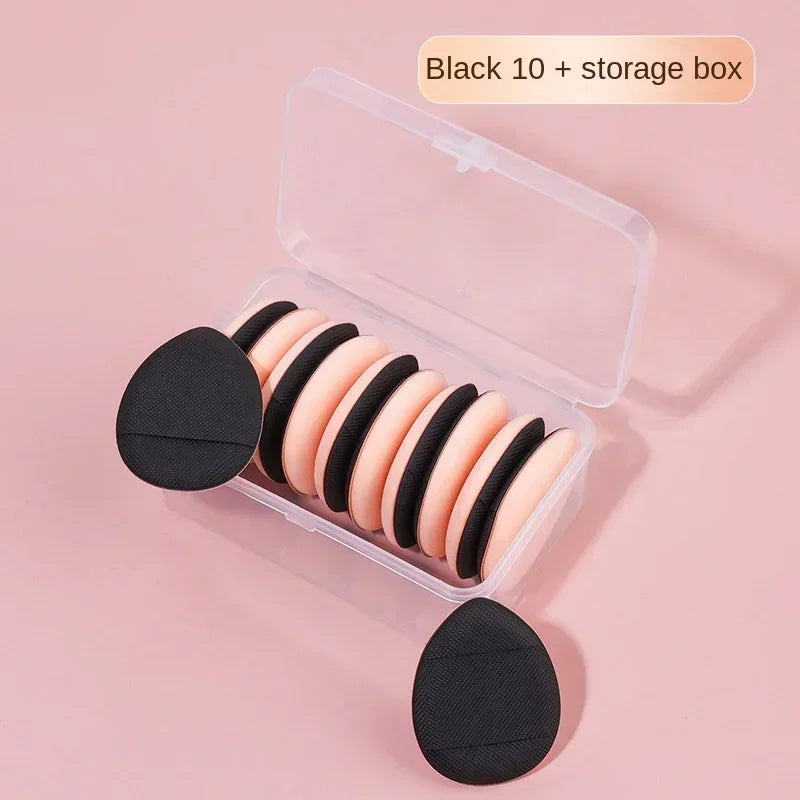 “Nova Glam Essentials 10-Piece Mini Finger Puff Set – Hydrophilic Sponges with Storage Box