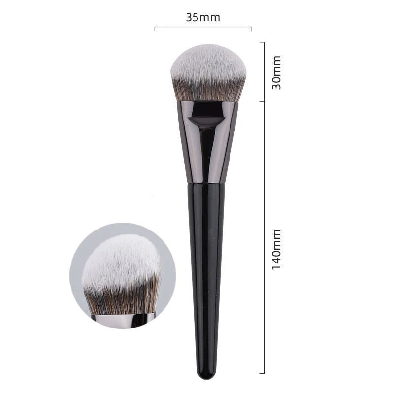 Nova Glam Essentials Broom Head Foundation Brush – Liquid & Concealer Blending Tool