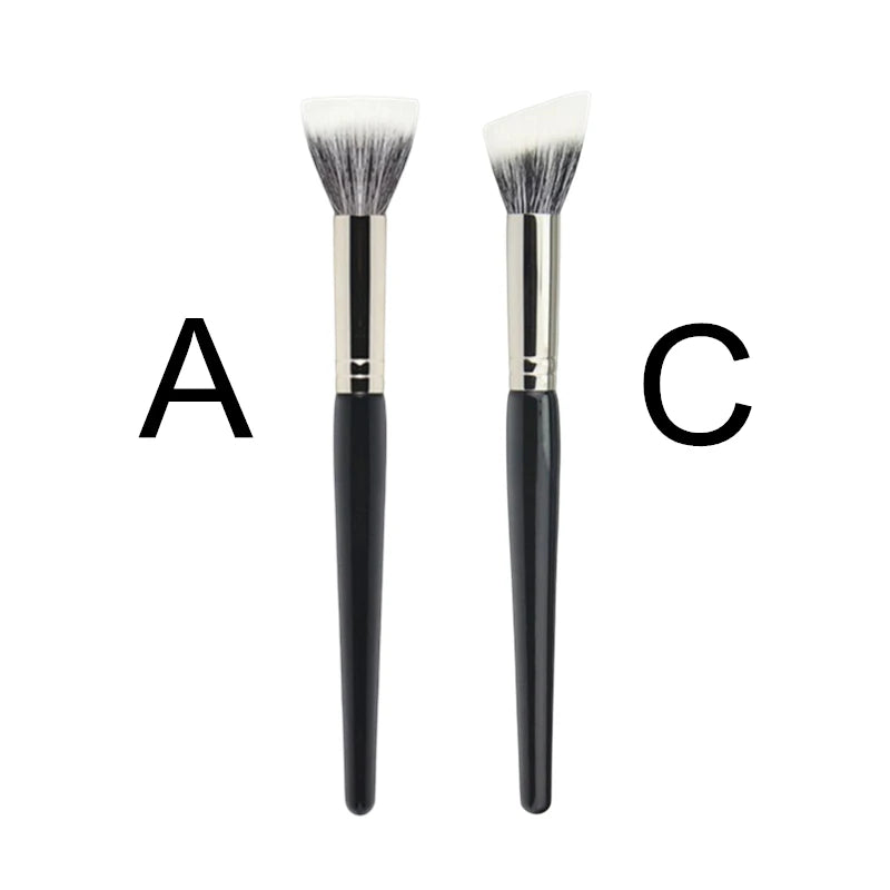 Nova Glam Essentials Dual-Fiber Stippling Brush – Goat & Synthetic Hair for Multi-Use Makeup