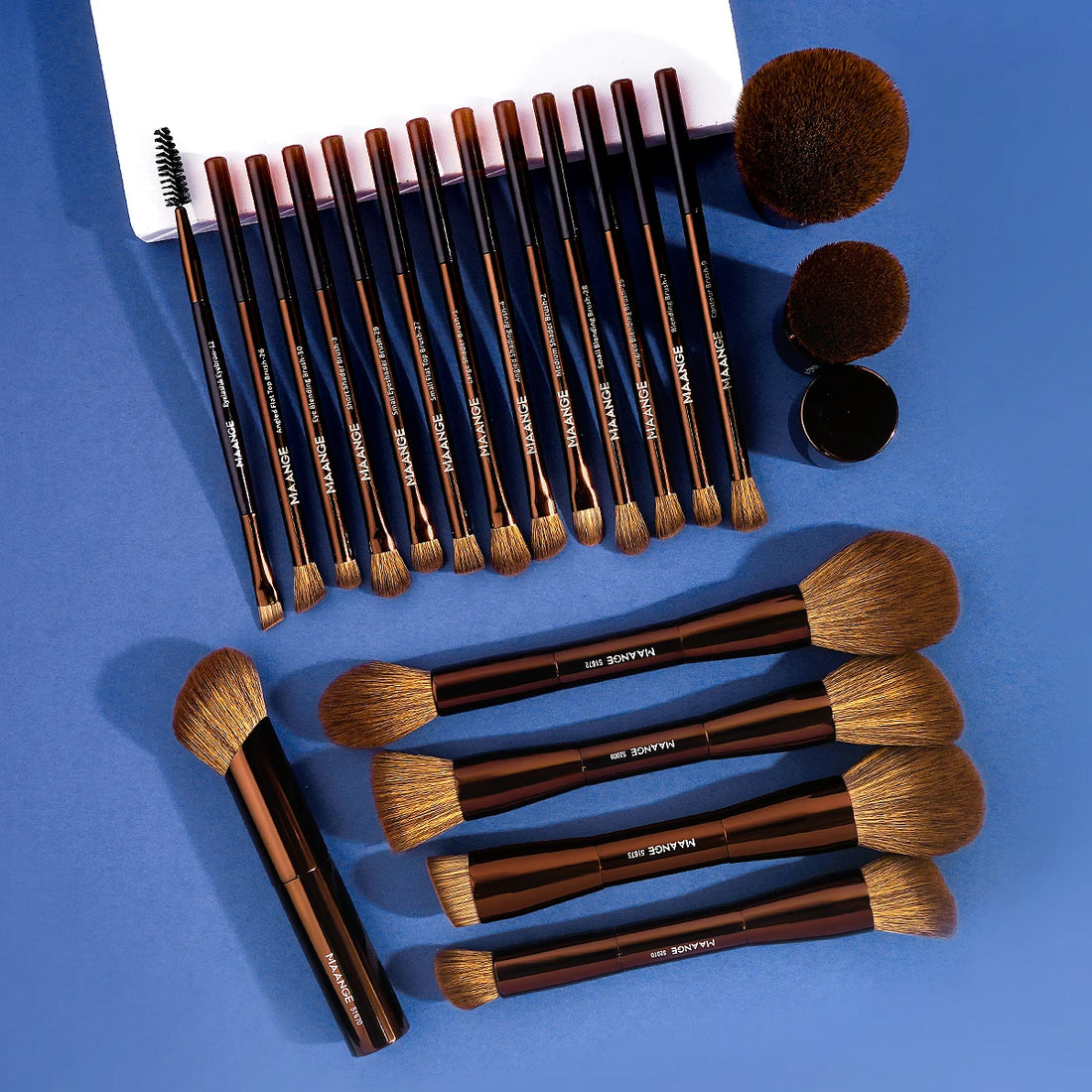 Nova Glam Essentials 20-Piece Double-Ended Brush Set – Compact Travel Makeup Kit