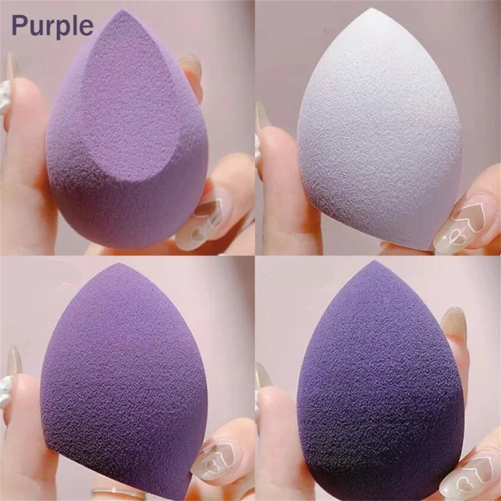 Nova Glam Essentials 8-Piece Latex Makeup Sponge Set – Purple Beauty Egg Blenders & Mini Puffs