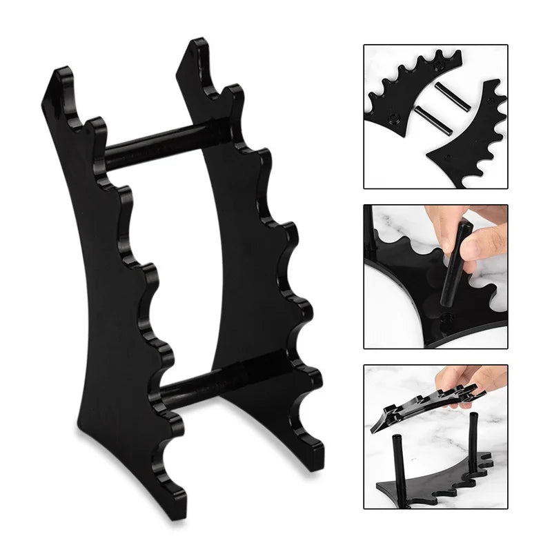 Nova Glam Essentials 6-Layer Acrylic Organizer – Multi-Tier Brush & Pen Display Rack