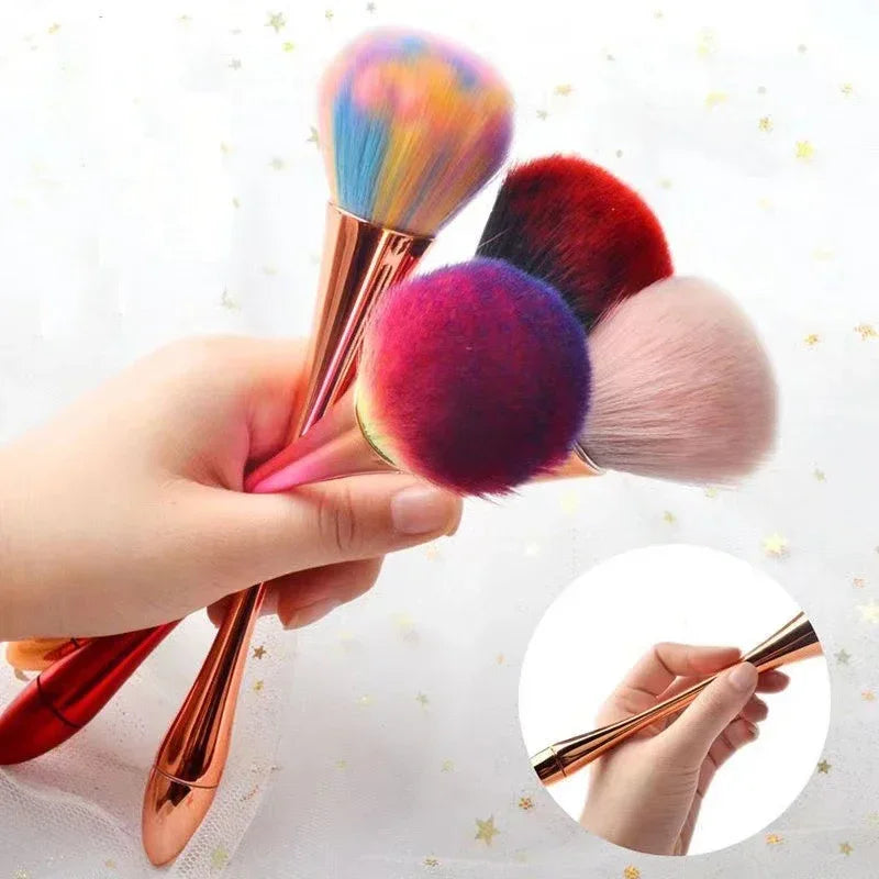 Nova Glam Essentials Loose Powder Brush – Wool Fiber Bristles for Even Application