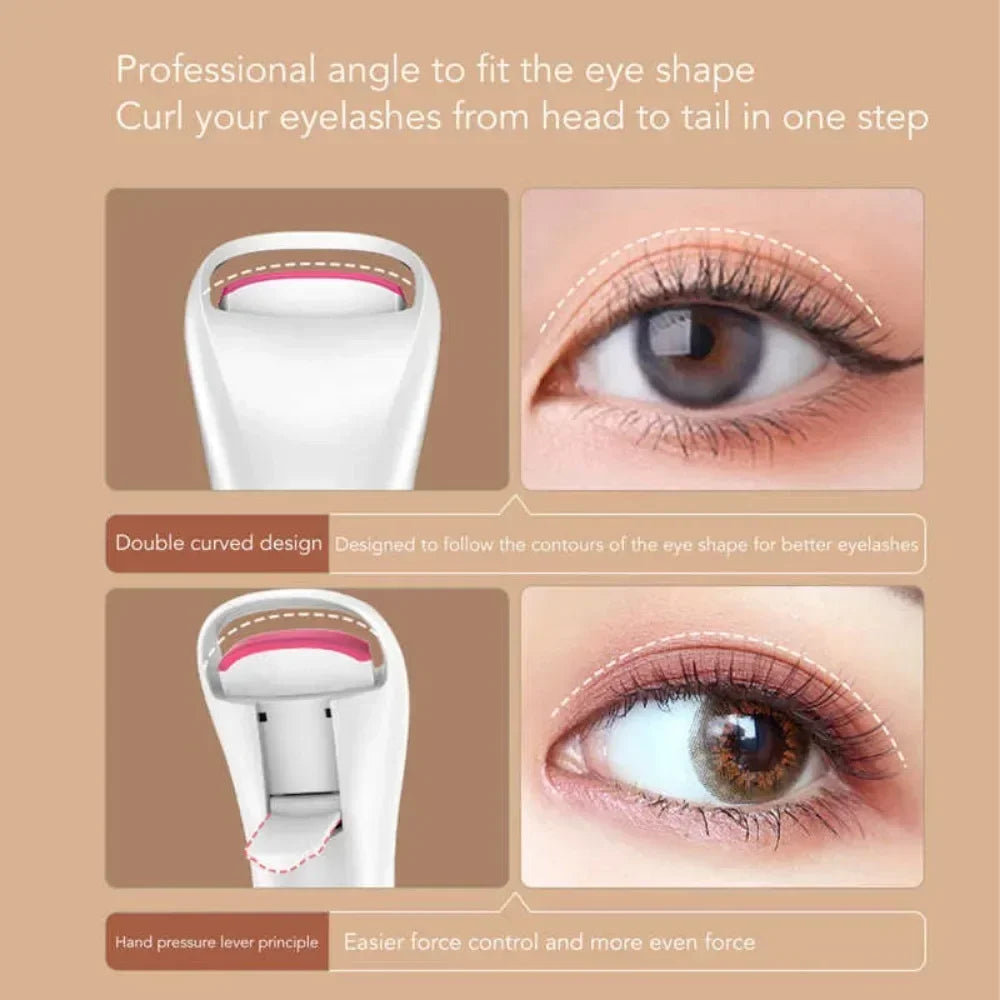 Electric Eyelash Curler Long-lasting Styling USB Charging Makeup Tool
